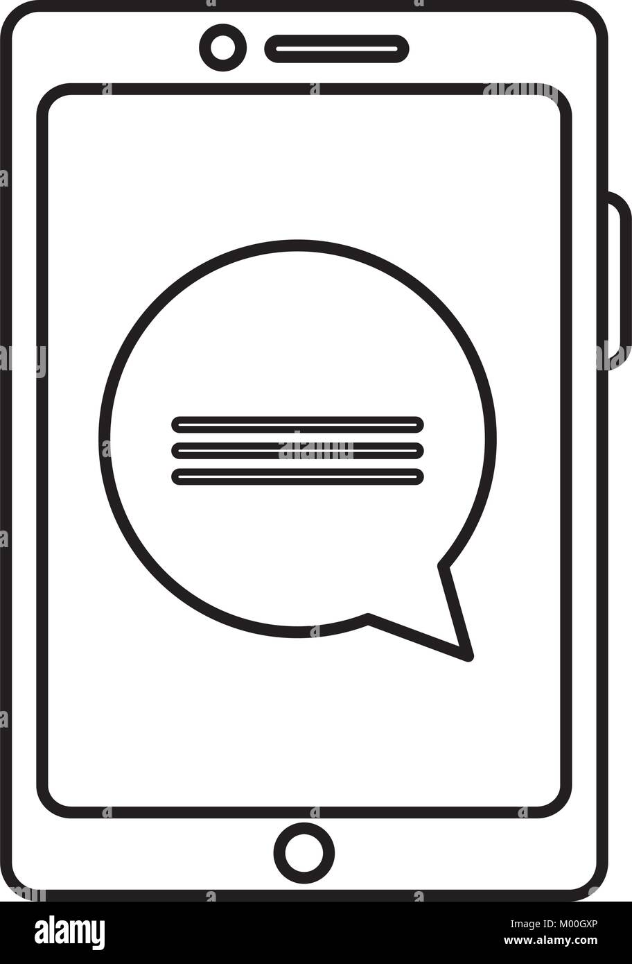 smartphone device with speech bubbles vector illustration design Stock ...