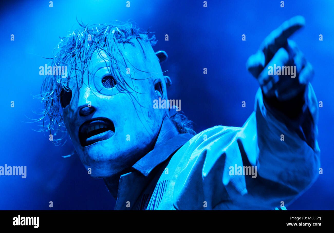 The American heavy metal band Slipknot performs live concert at the