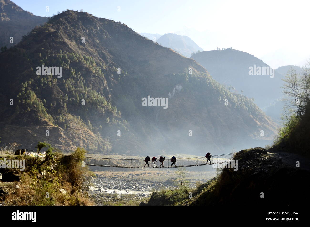 Annapurna circuit trekkers on hi-res stock photography and images - Alamy