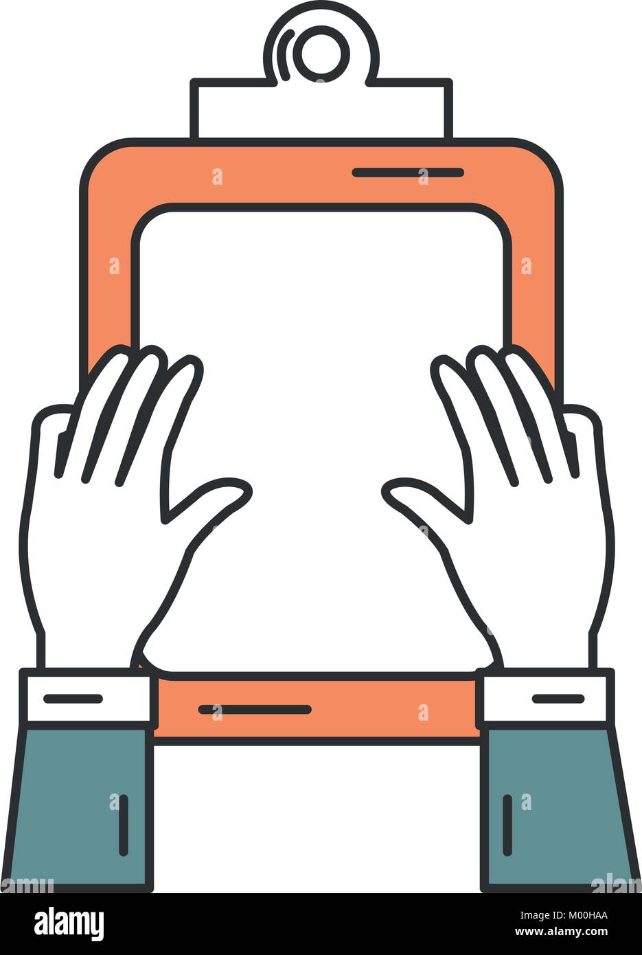 hands with clipboard paper vector illustration design Stock Vector ...
