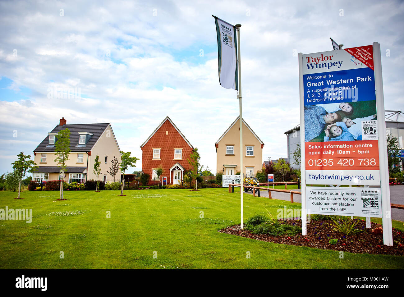 General view of the Great Western Park new housing estate in Didcot