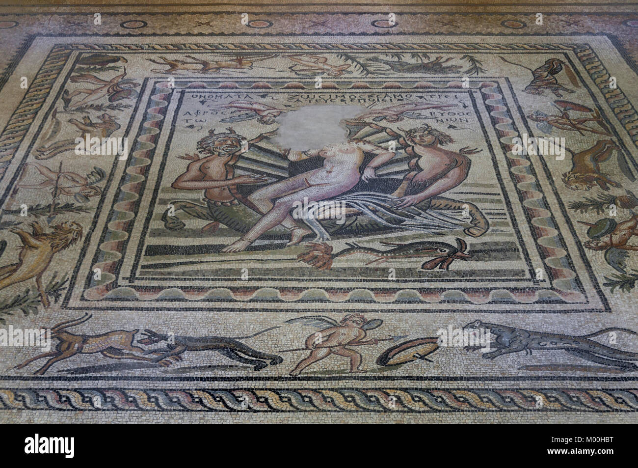 Aphrodite mosaic in The Gaziantep Zeugma Mosaic Museum,Gaziantep,Southeastern Anatolia Region of Turkey Stock Photo