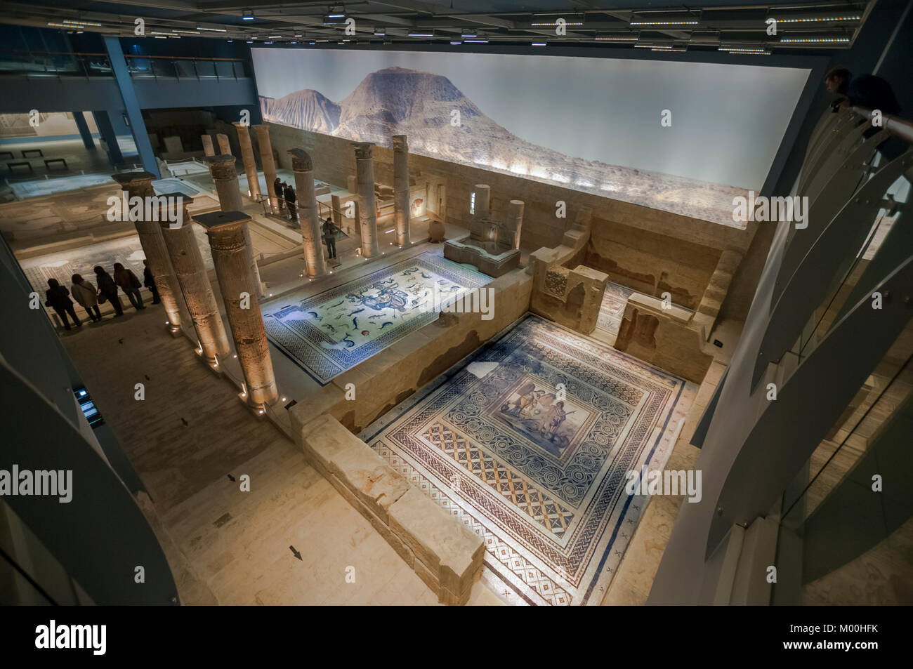 Interior view of The Gaziantep Zeugma Mosaic Museum,Gaziantep,Southeastern Anatolia Region of Turkey Stock Photo