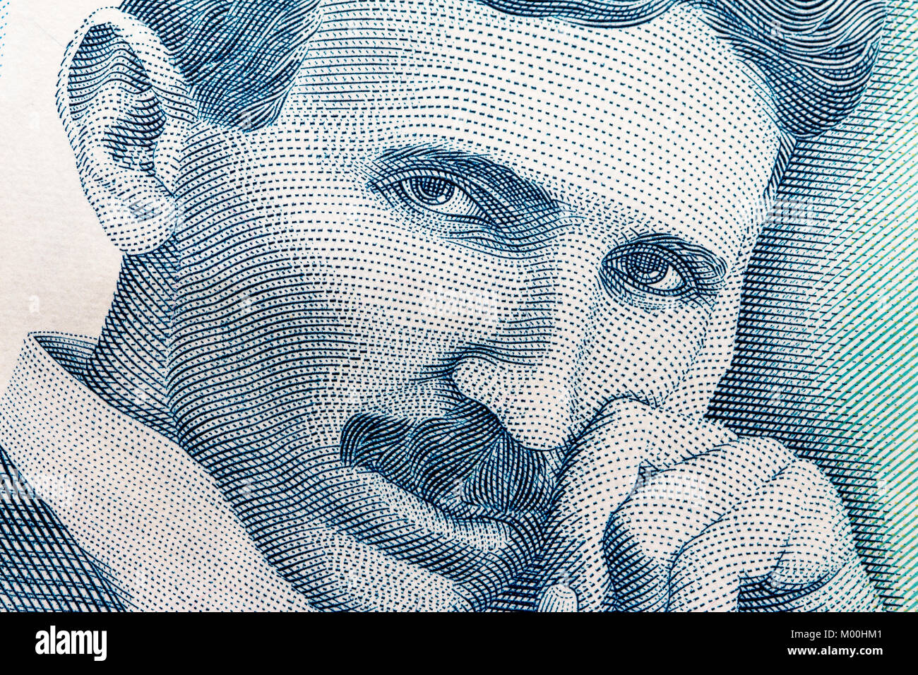Portrait of scientist Nikola Tesla Stock Photo