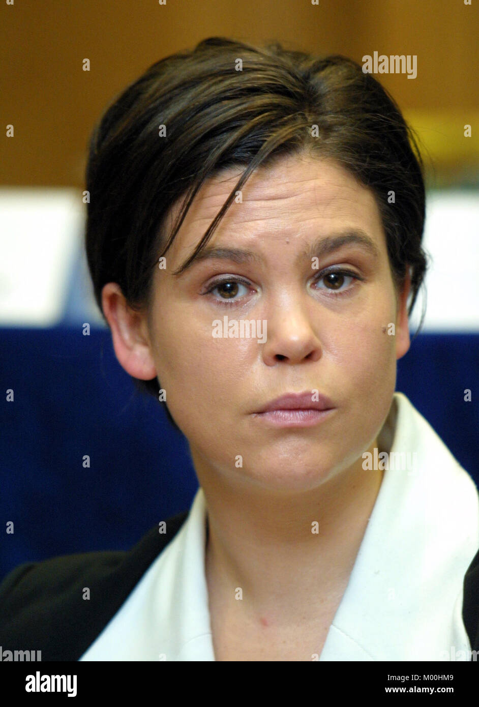 Mary Lou McDonald. Sinn Fein Vice President, Mary Lou Mc Donald, will be elected as the new leader and President of Sinn Fein, to succeed Gerry Adams, in February 2018. End. Stock Photo