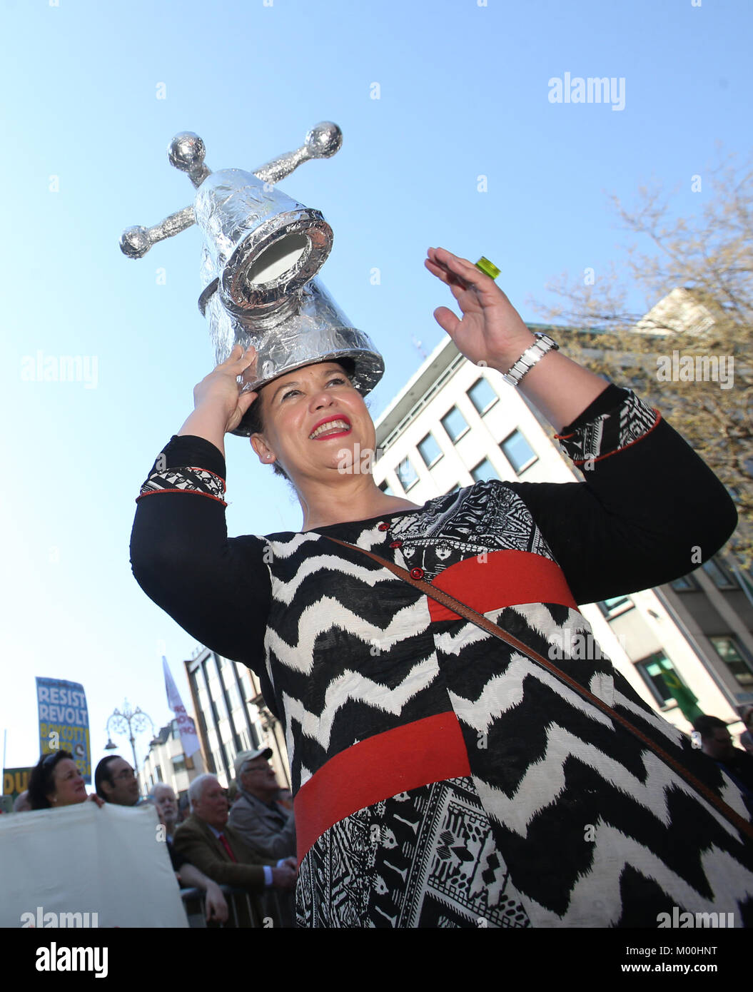 Mary Lou McDonald. Sinn Fein Vice President, Mary Lou Mc Donald, will be elected as the new leader and President of Sinn Fein, to succeed Gerry Adams, in February 2018. End. Stock Photo