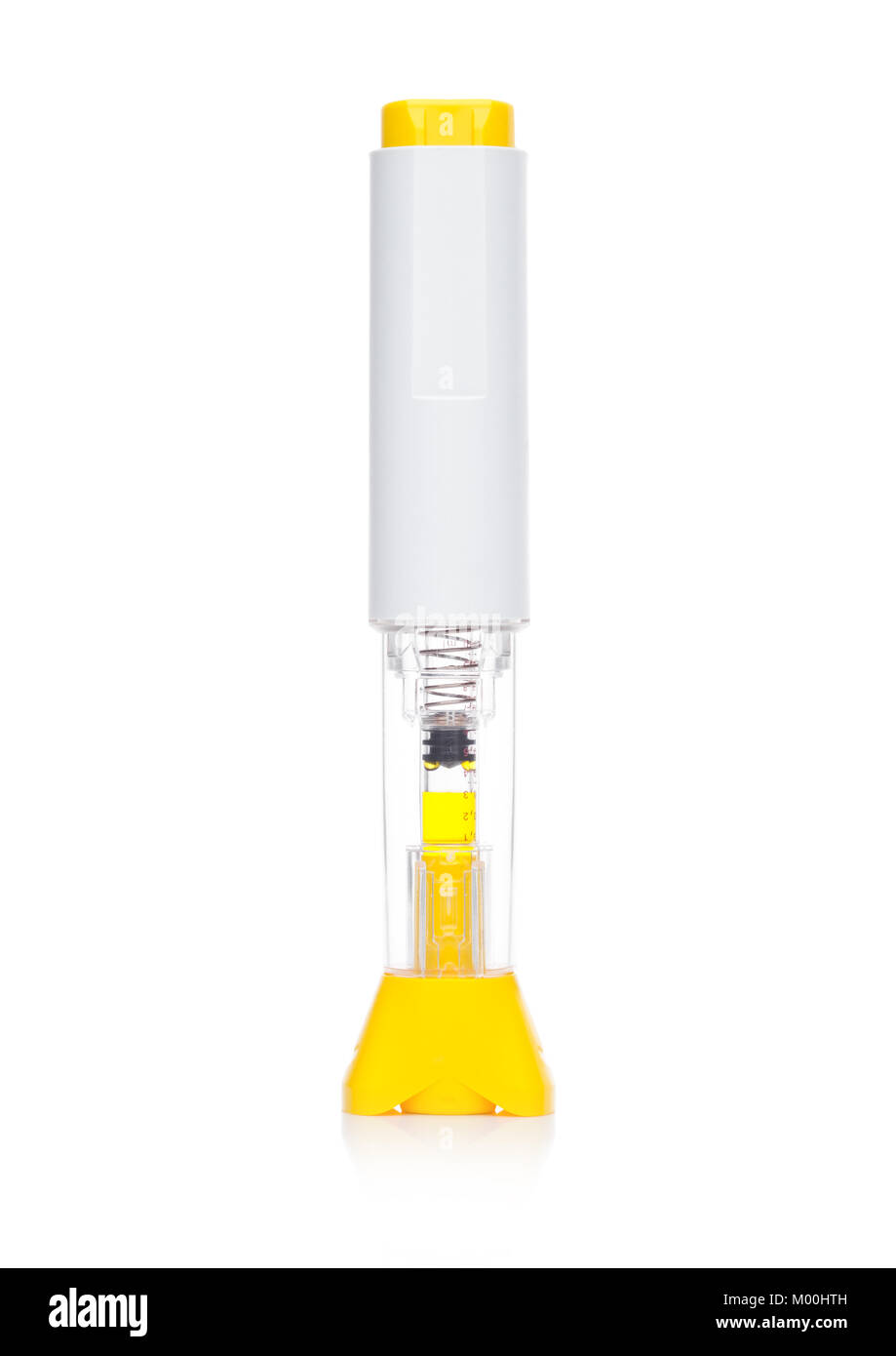 Medical syringe injection in pre-filled pen on white background Stock ...