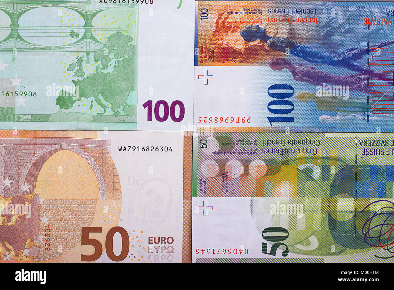 100 euro 50 swiss franc money background Stock Photo Alamy 100 euro 50 swiss franc money background Stock Photo Alamy