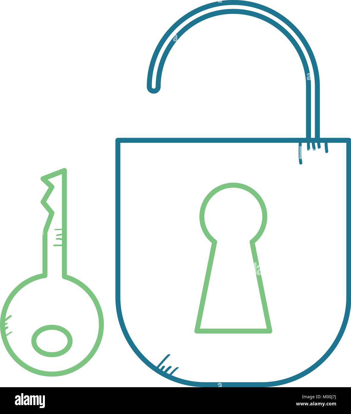 safe secure padlock with key Stock Vector Image & Art - Alamy
