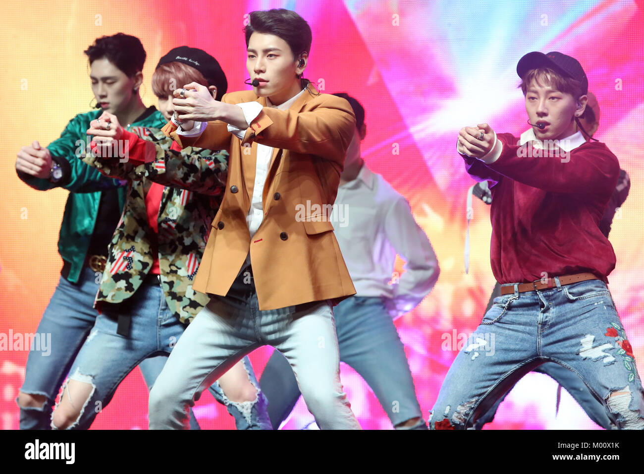 Korea. 18th Jan, 2018. S. Korean boy group JBJ South Korean boy group ...