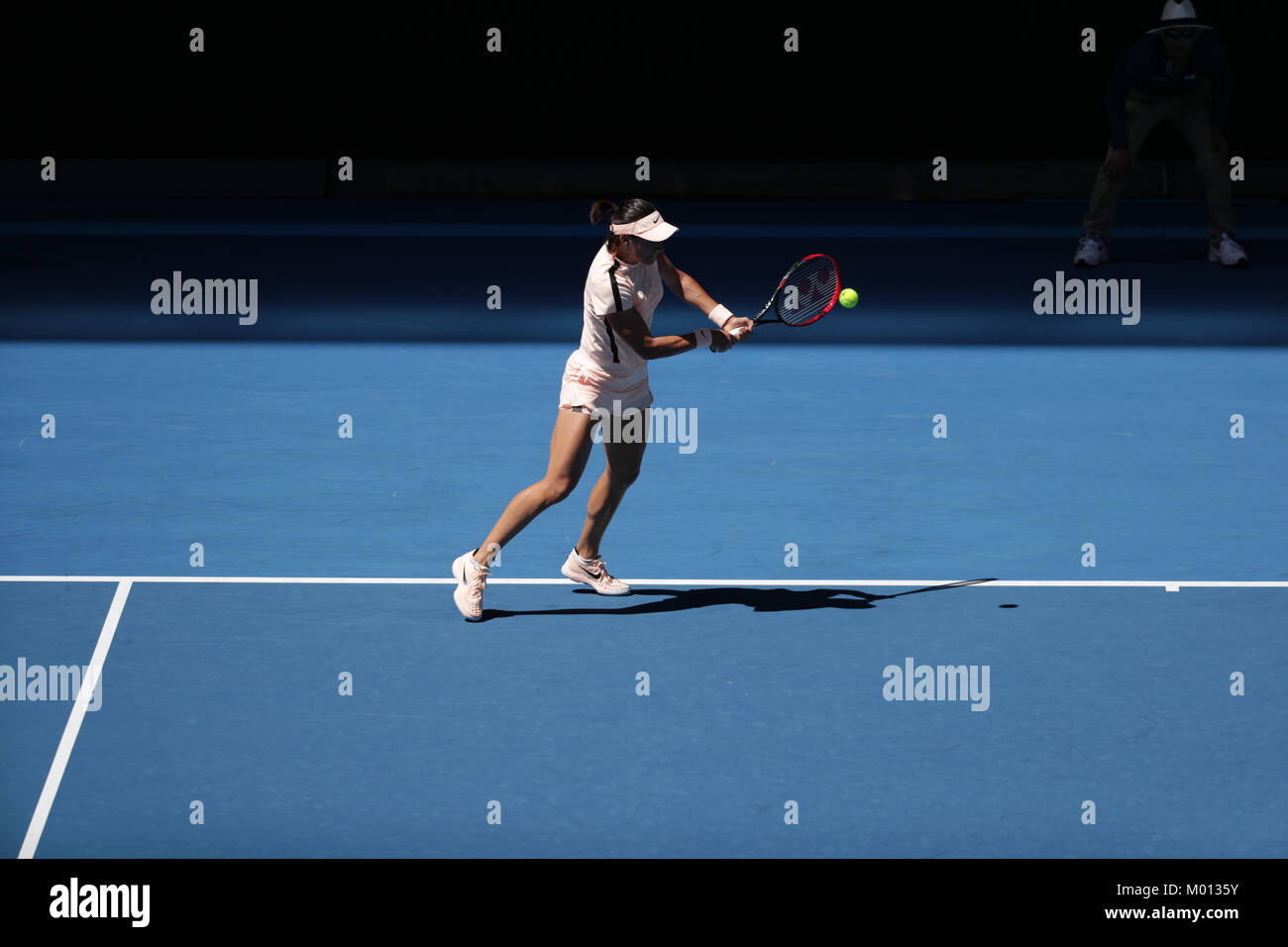 Melbourne, Australia. 18th Jan, 2018. French Tennis Player Caroline 