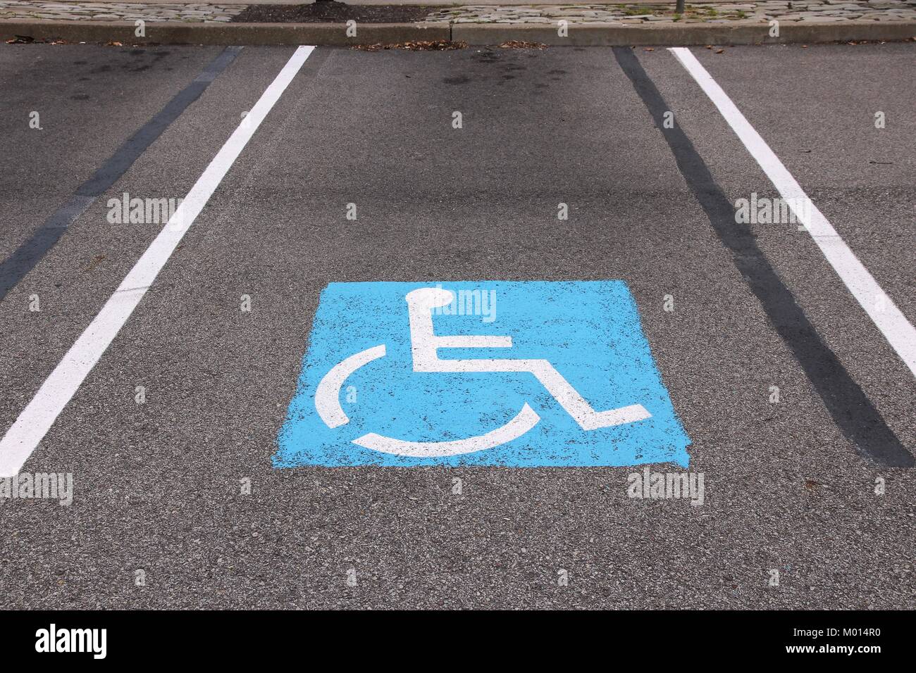 Handicapped parking spot transportation infrastructure road markings Stock Photo Alamy