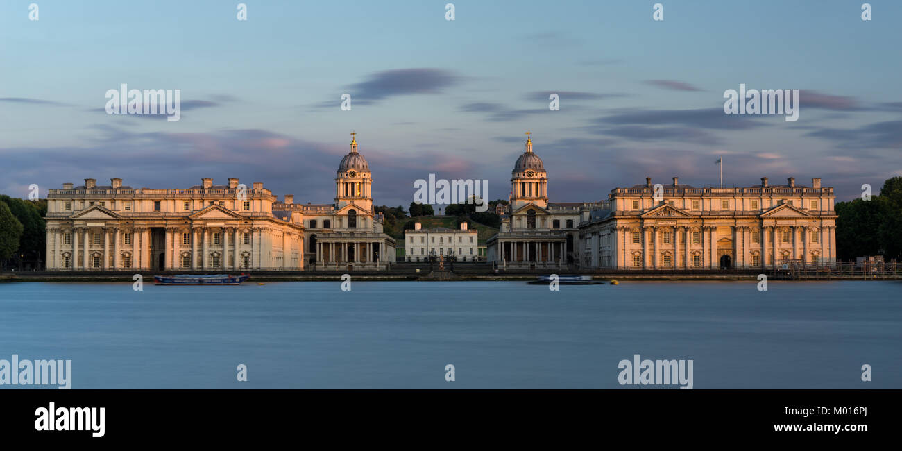 The Old Royal Navy College in Greenwich in warm late afternoon sun Stock Photo