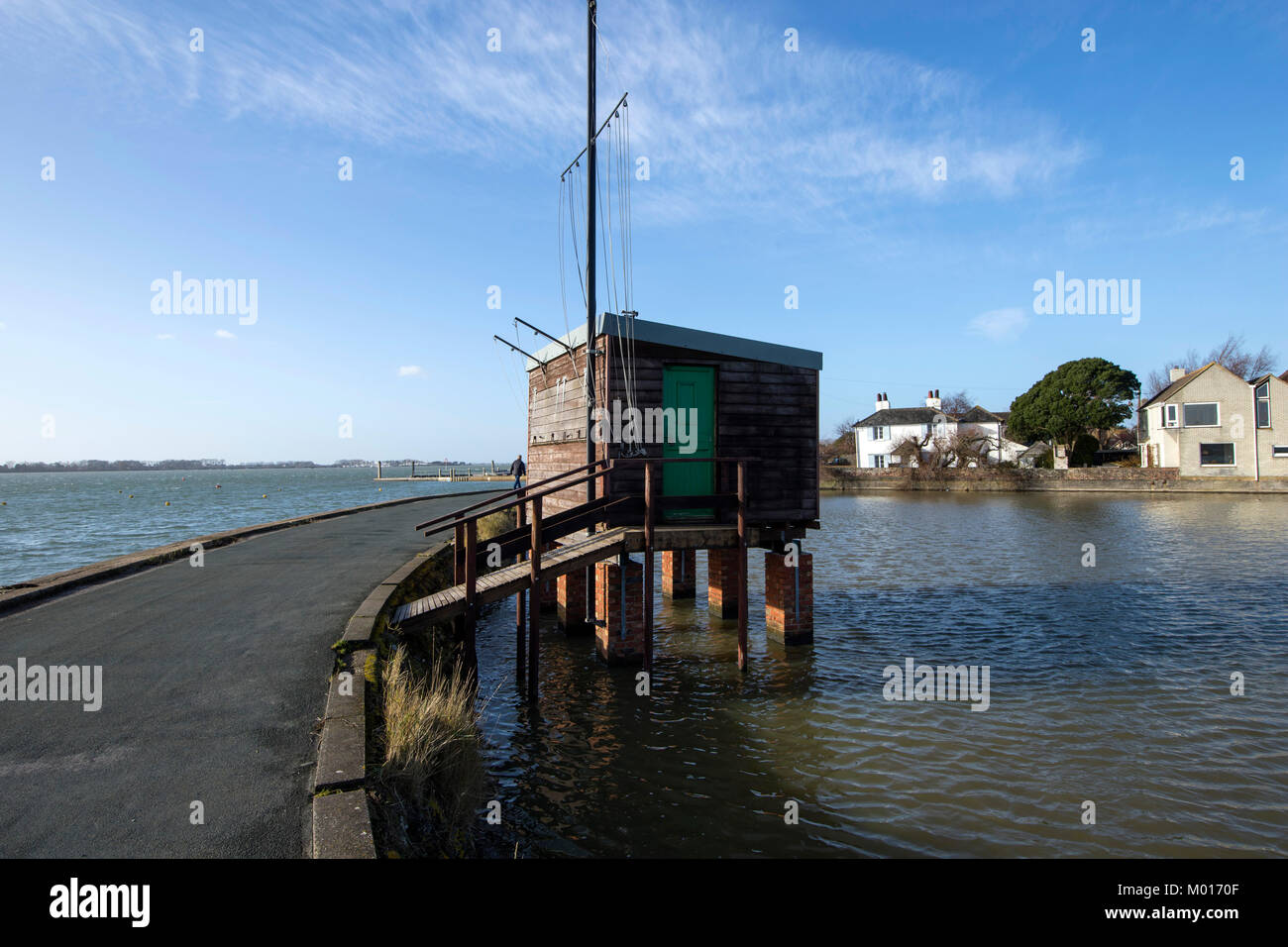 Wide angle view of Emsworth Harbour. Emsworth is a pretty town on the
