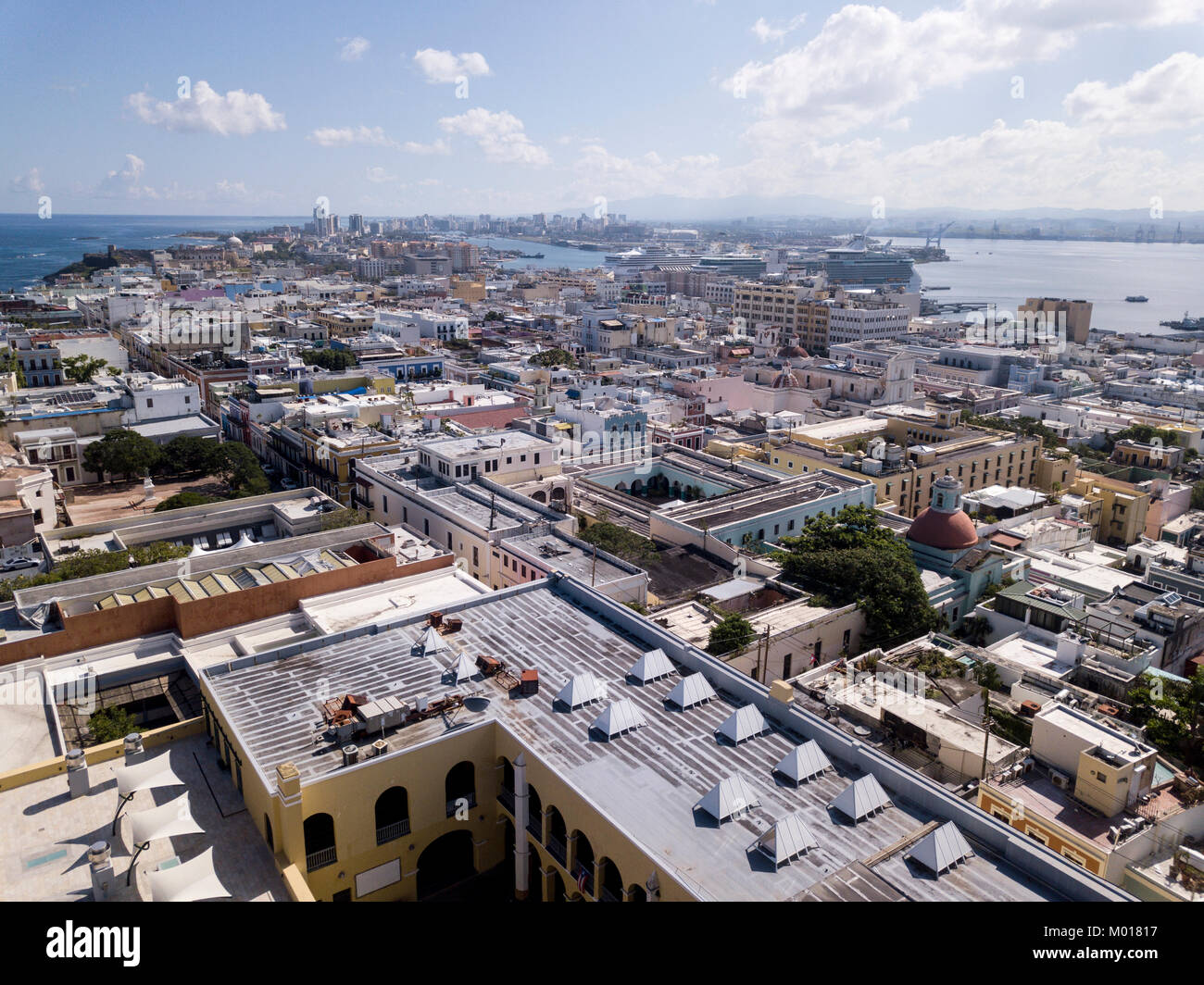 Aerial view of the old city of San Juan, Puerto Rico Stock Photo - Alamy