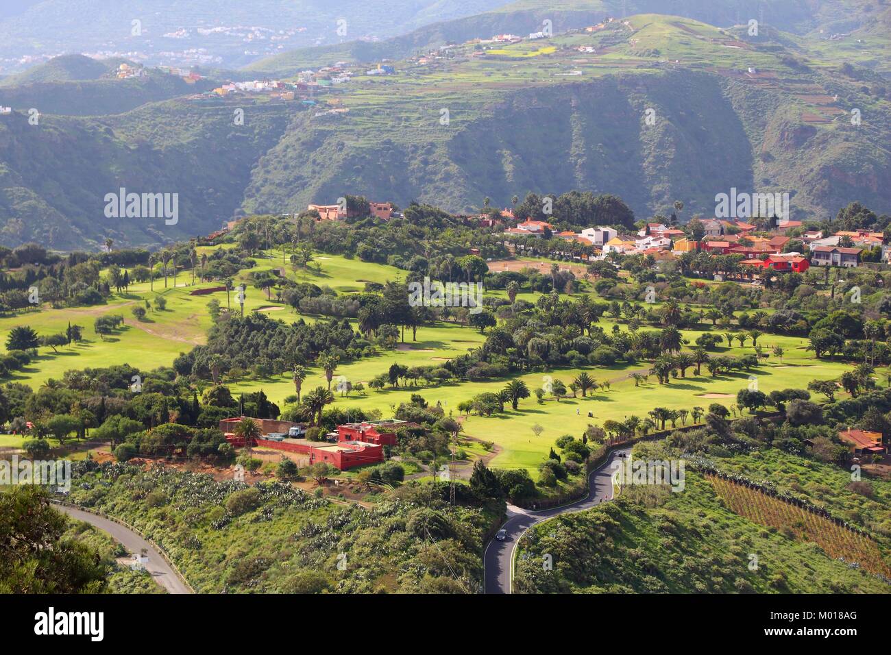 Gran Canaria golf course distant view of a country club in Canary