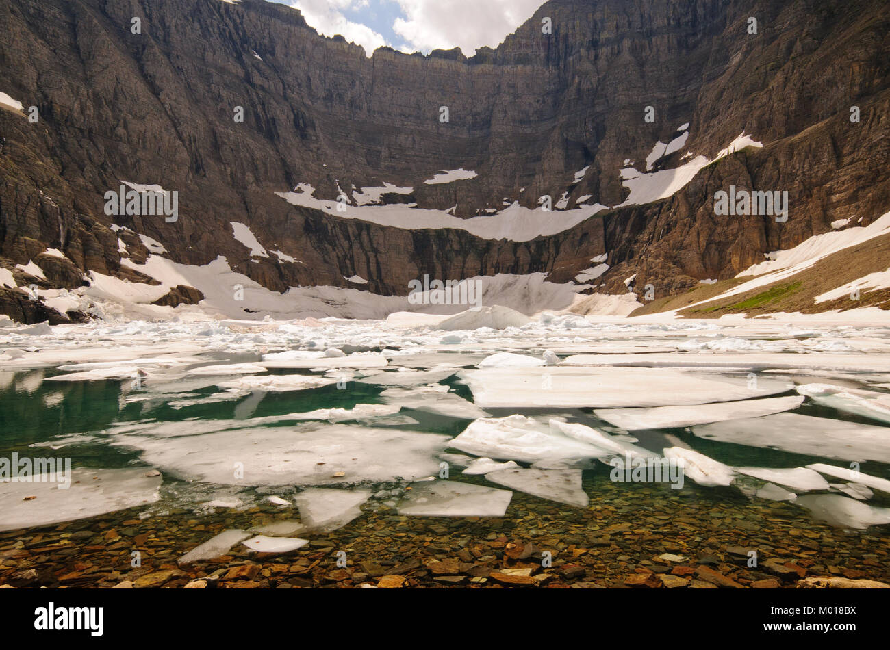 Iceberg Lake in Glacier National park in Montana Stock Photo Alamy