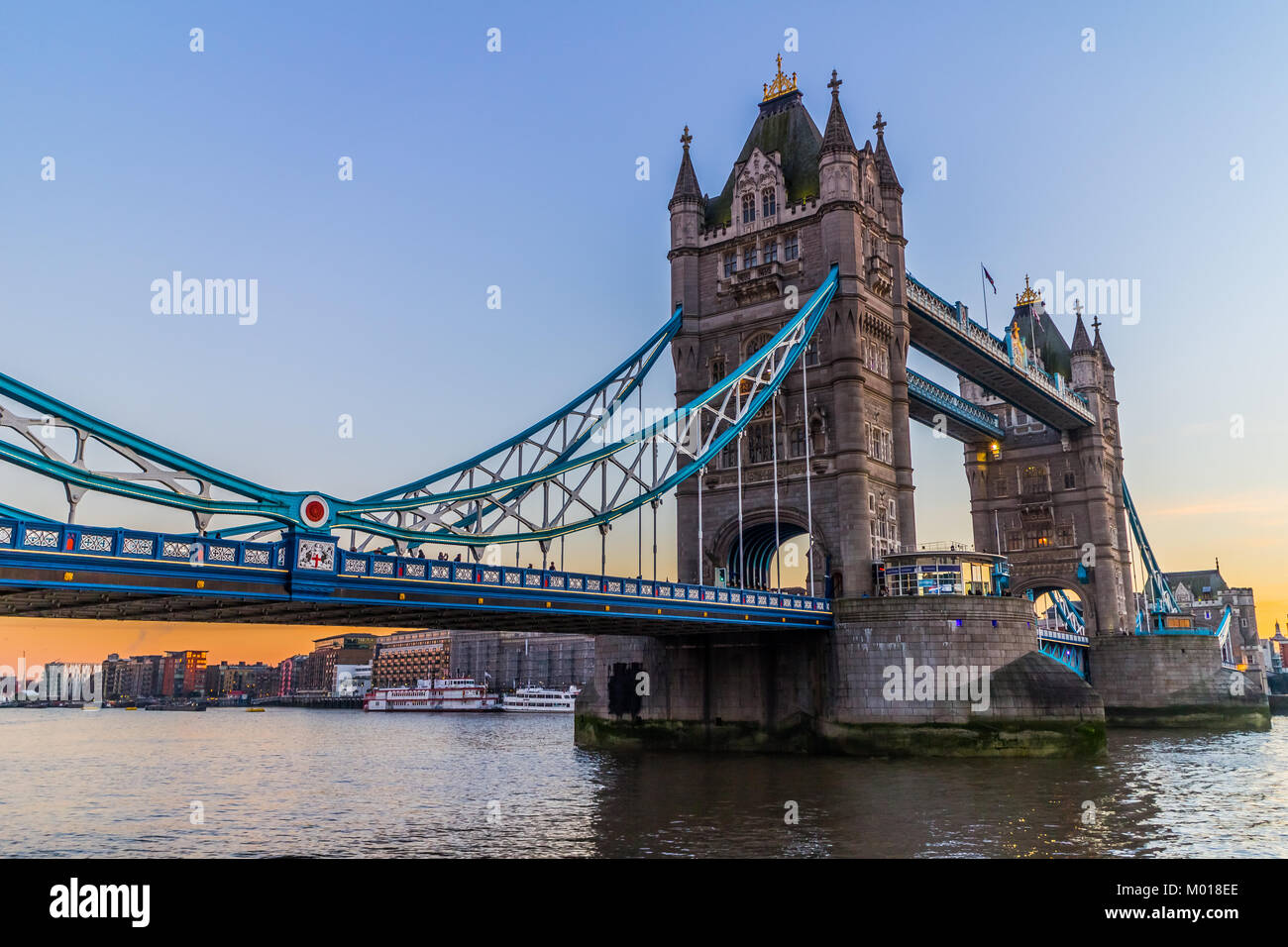 Tower Bridge, River Thames, London. Stock Photo