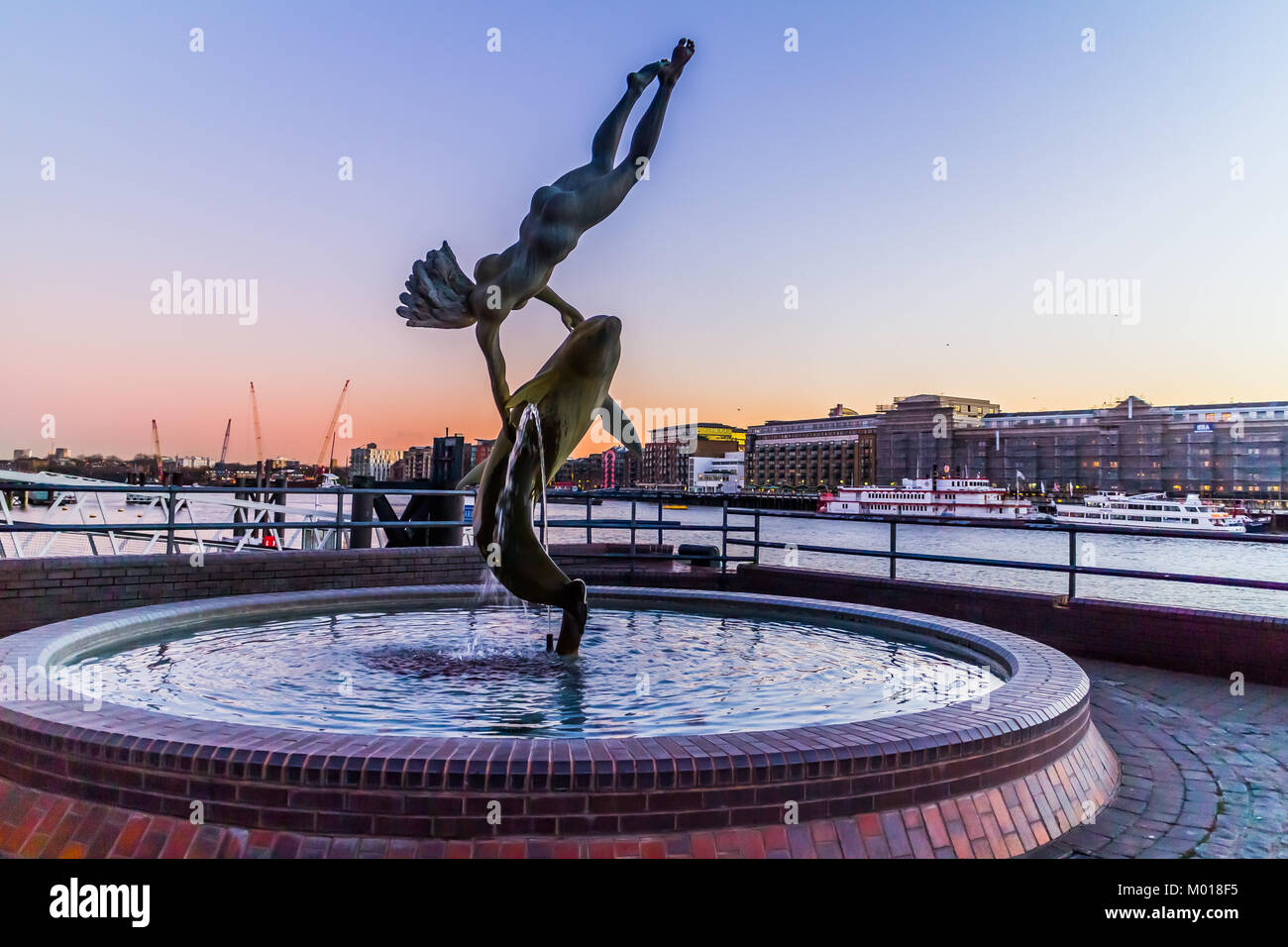 David Girl Dolphin Statue In High Resolution Stock Photography and