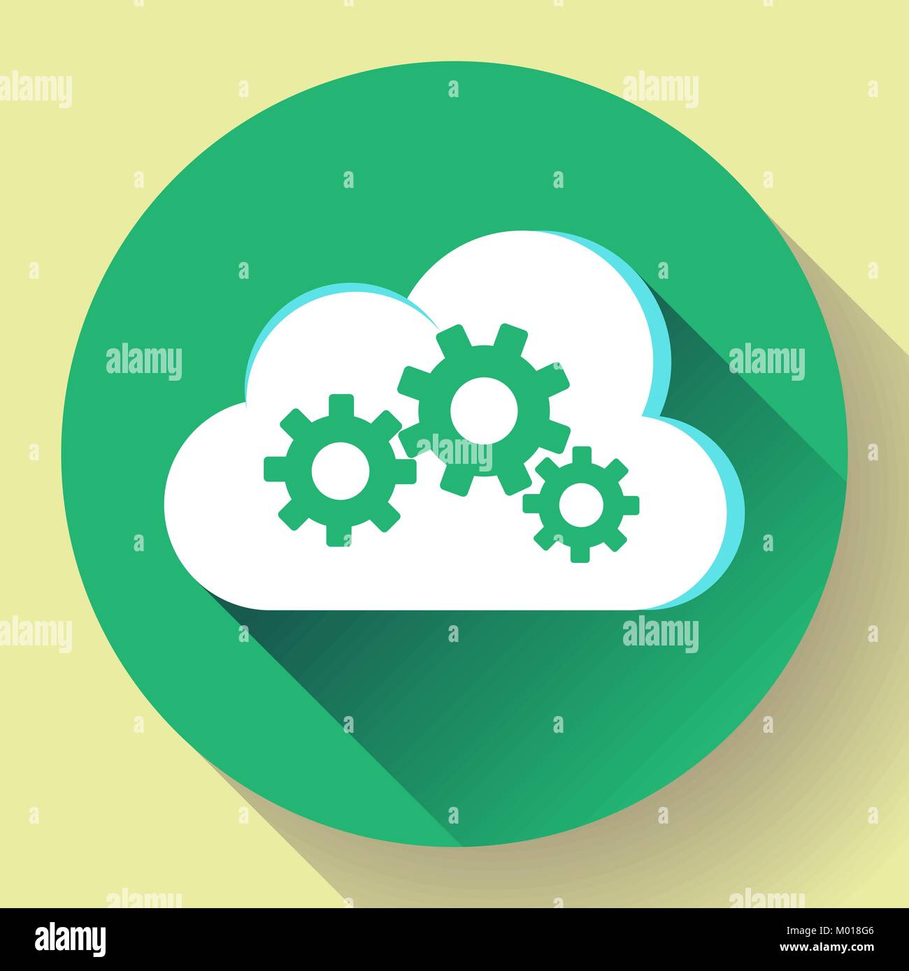 Cloud Logo Cloud Services Cloud Computing Gear Logo Vector cloud settings Stock Vector