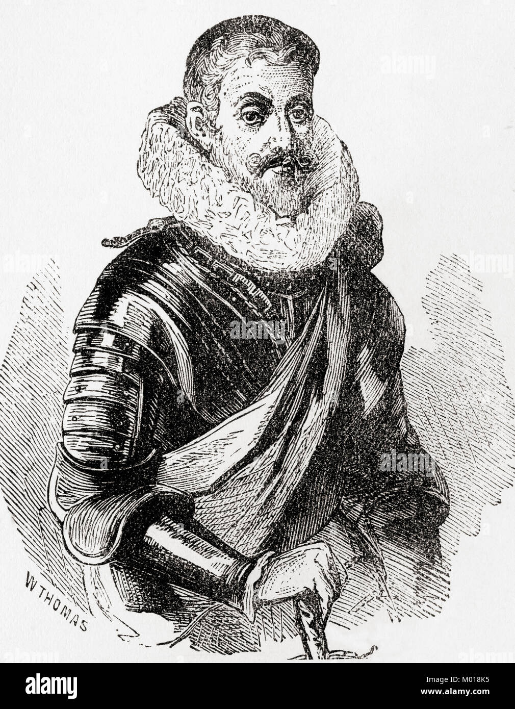Johann Tserclaes, Count of Tilly, 1559 –1632.  Field marshal, commander of the Catholic League's forces in the Thirty Years' War.  From Ward and Lock's Illustrated History of the World, published c.1882. Stock Photo