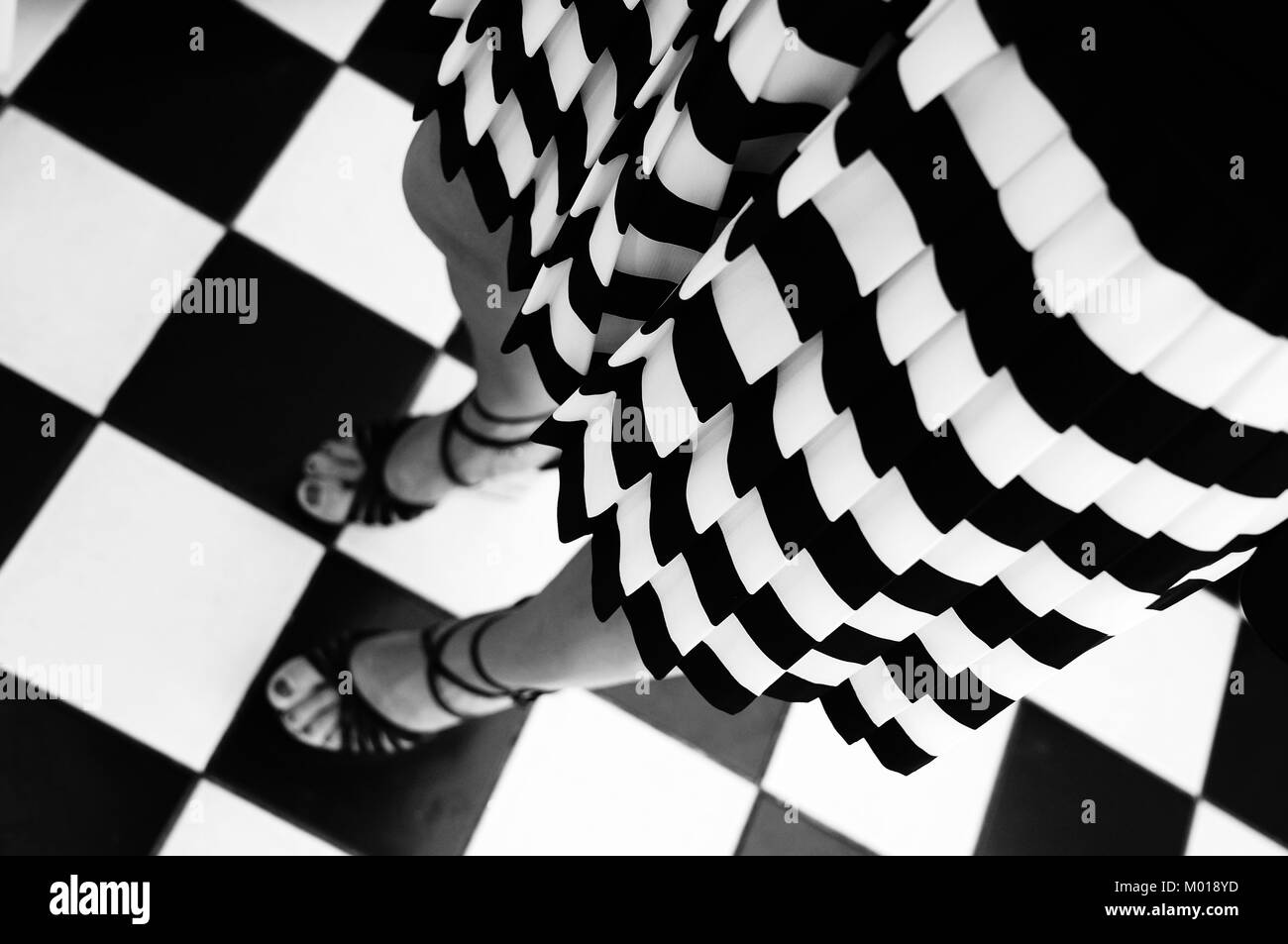 Black and white dress Stock Photo - Alamy