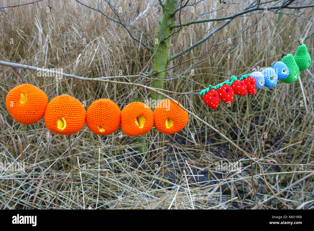 Yarn Bombing Decorating Public Place With Knitted Objects Here