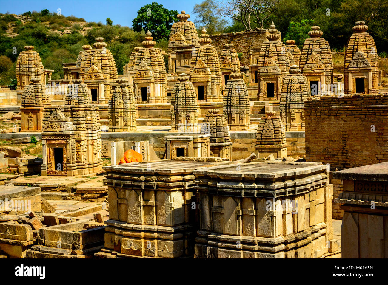 Bateshwar Hindu temple ruins Madhya pradesh India Stock Photo