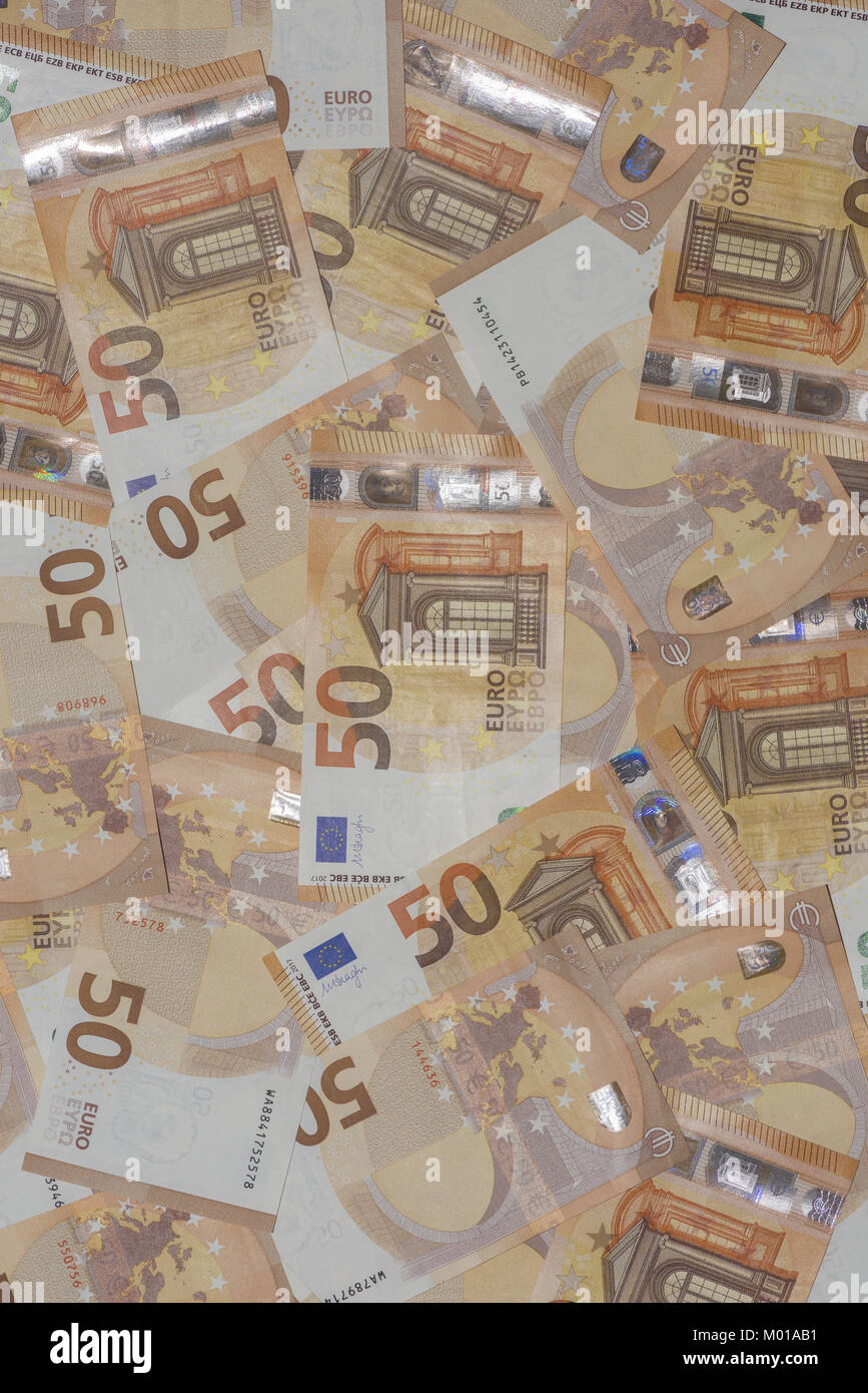 50 Euro banknotes (sample 2017) Stock Photo