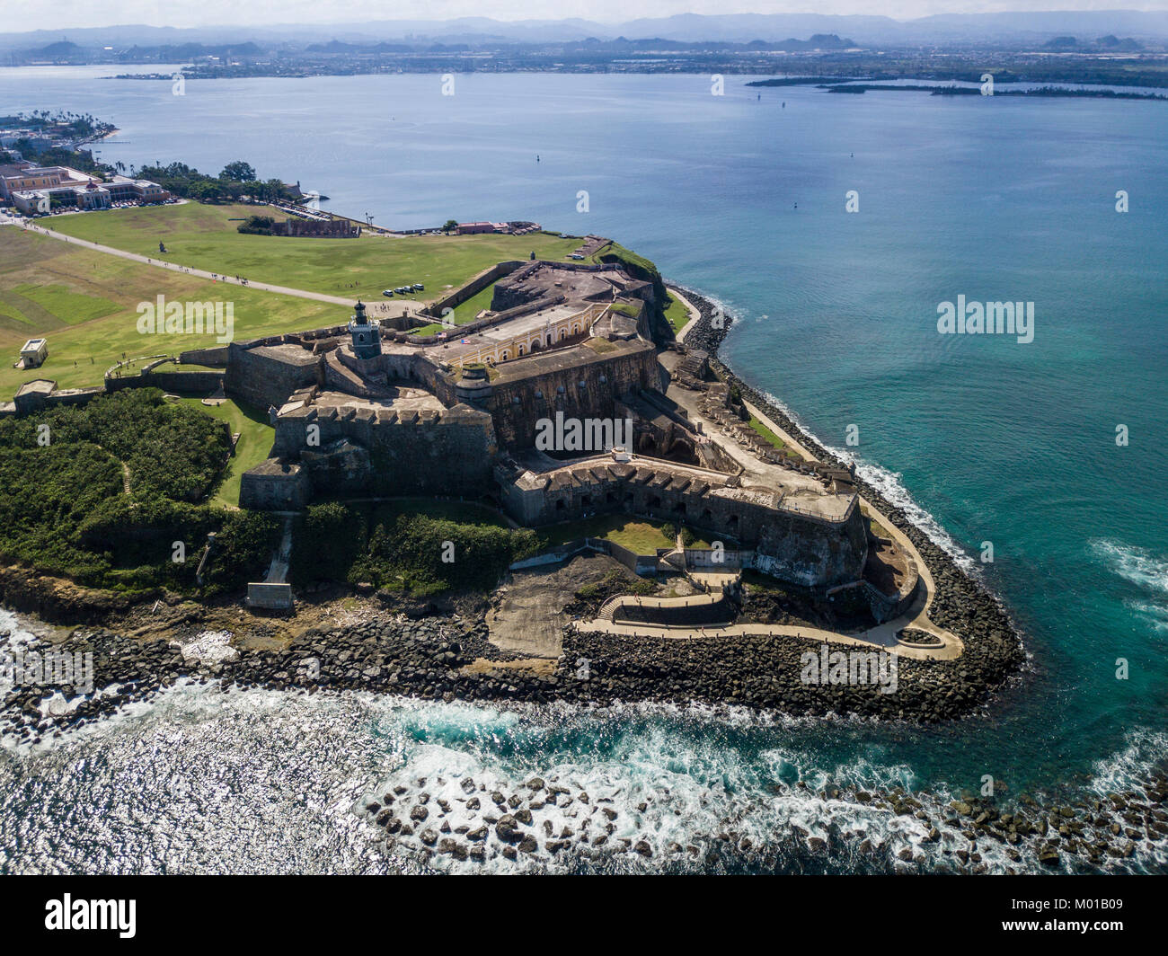 Aerial view of El Morro fortress in San Juan, Puerto Rico Stock Photo -  Alamy