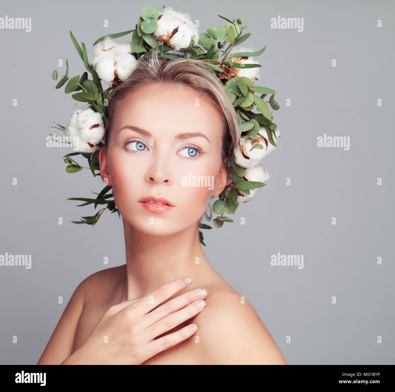 Mature woman model face skin hi-res stock photography and images - Alamy
