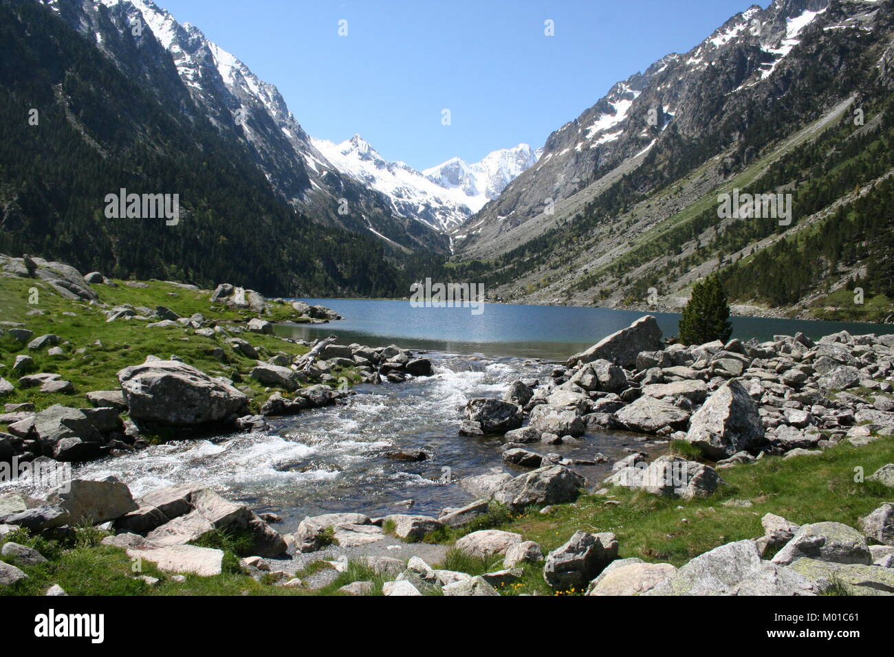 Lake at Lac Du Gaube Stock Photo