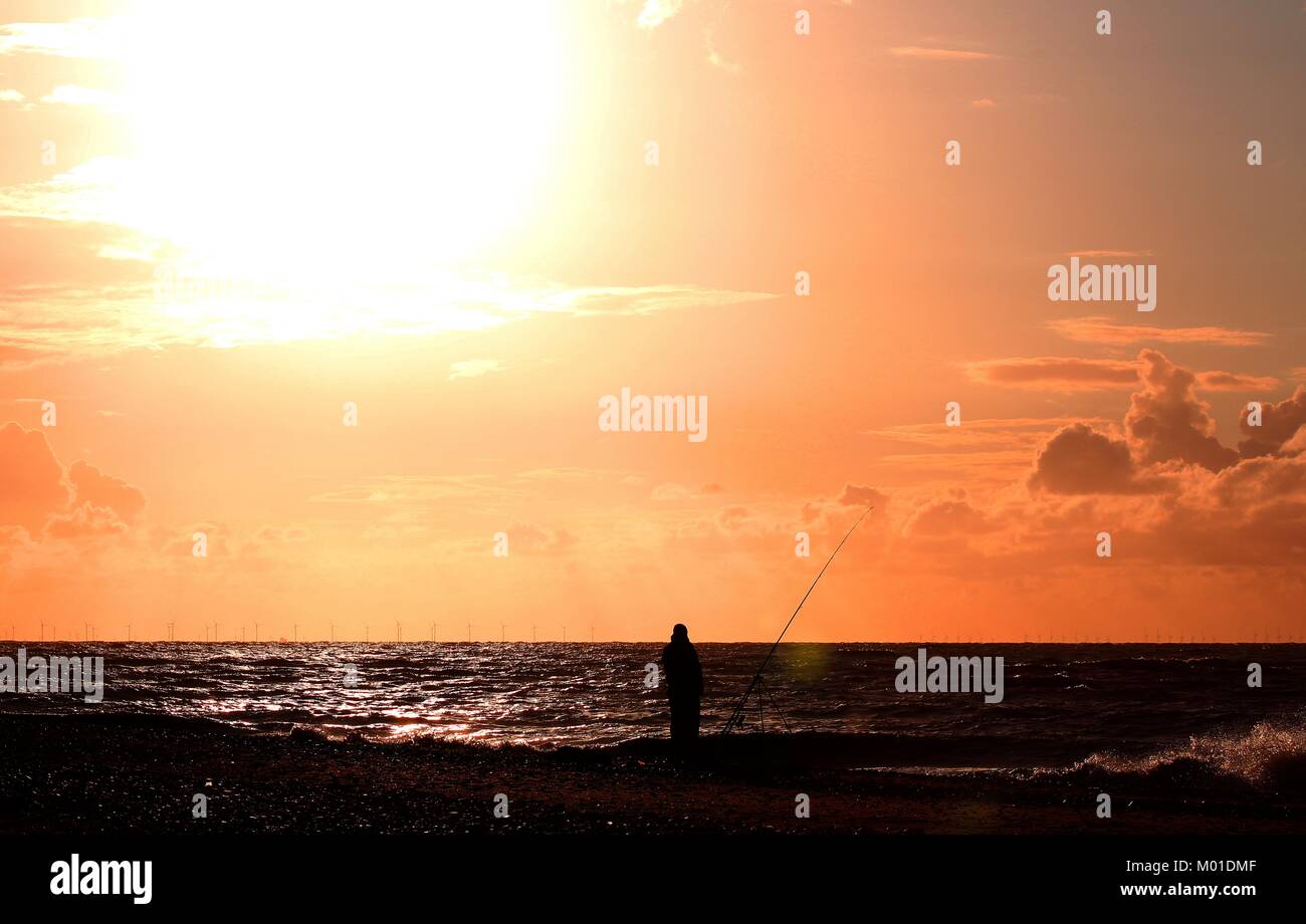 Fisherman. Taken at Fleetwood, Lancashire. UK Stock Photo