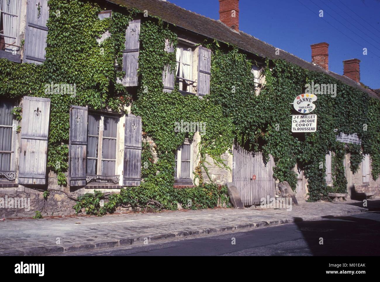 The historic inn of Pere Ganne before restoration in Barbizon 