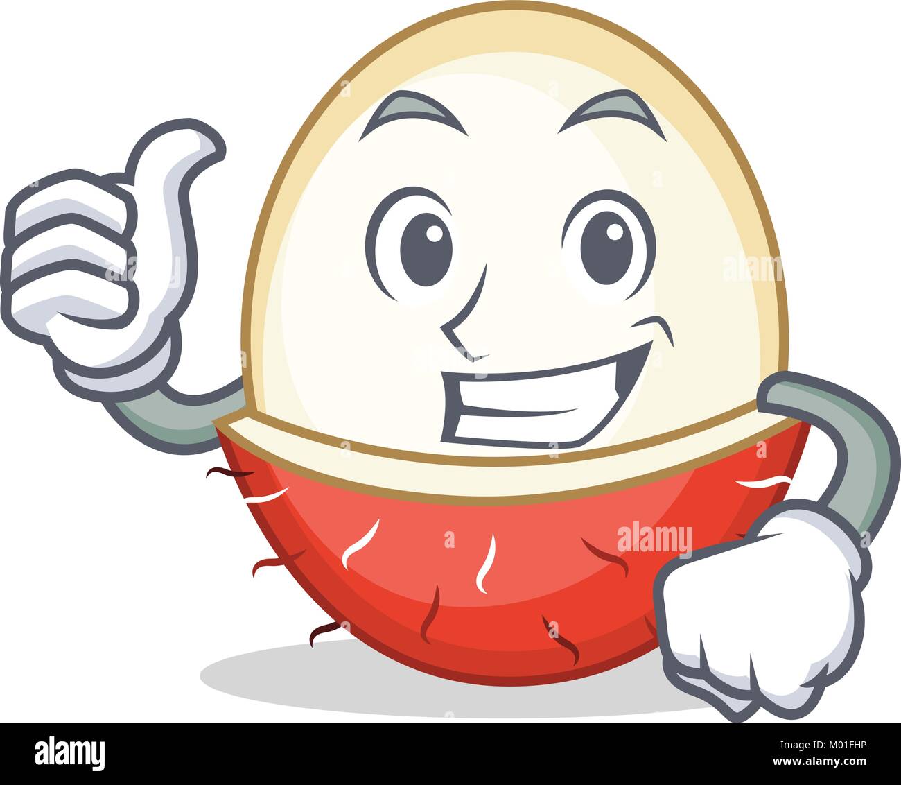 Thumbs up rambutan character cartoon style Stock Vector Image & Art - Alamy