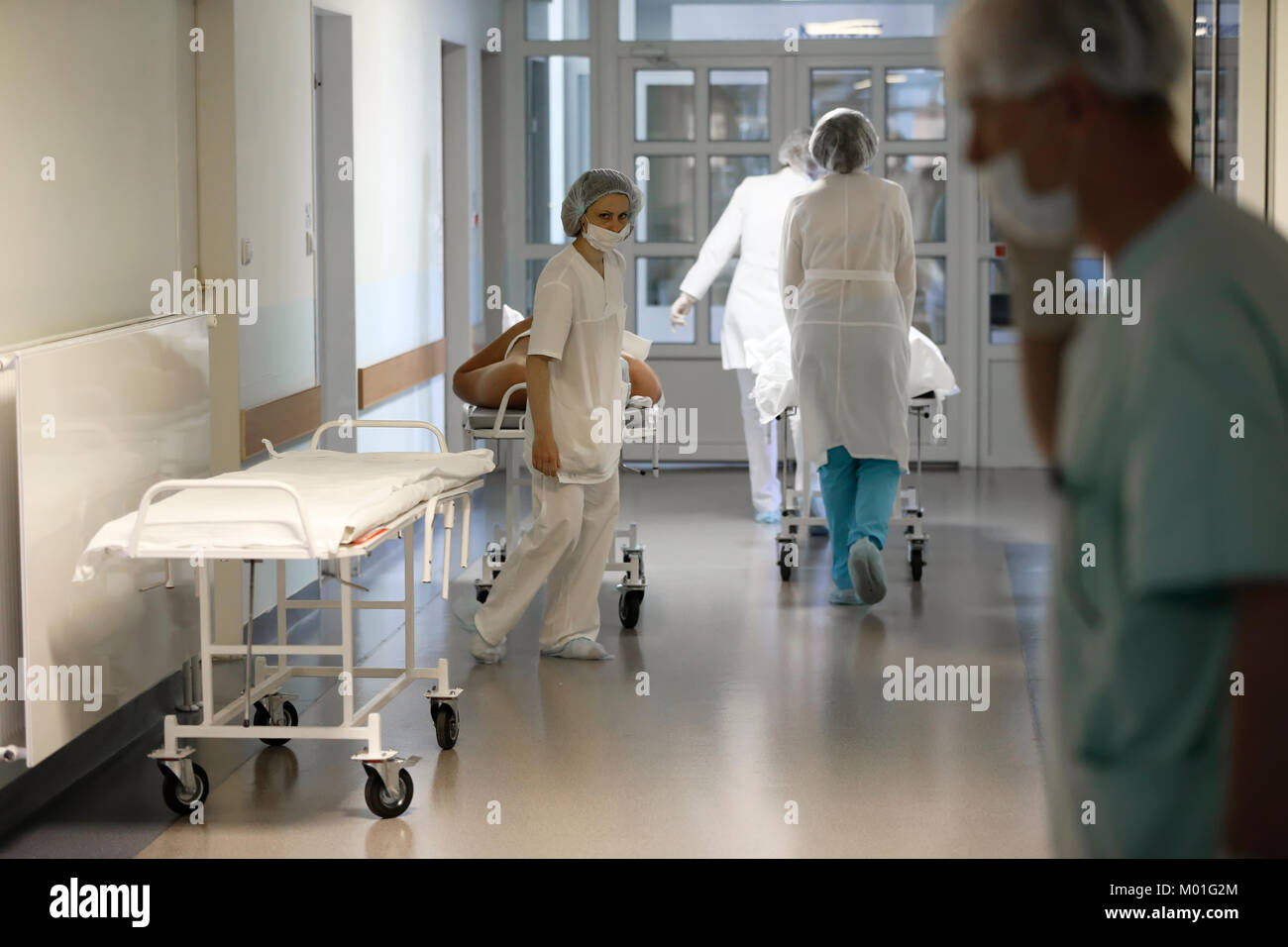 Hospital Hallway Rear View High Resolution Stock Photography and Images ...