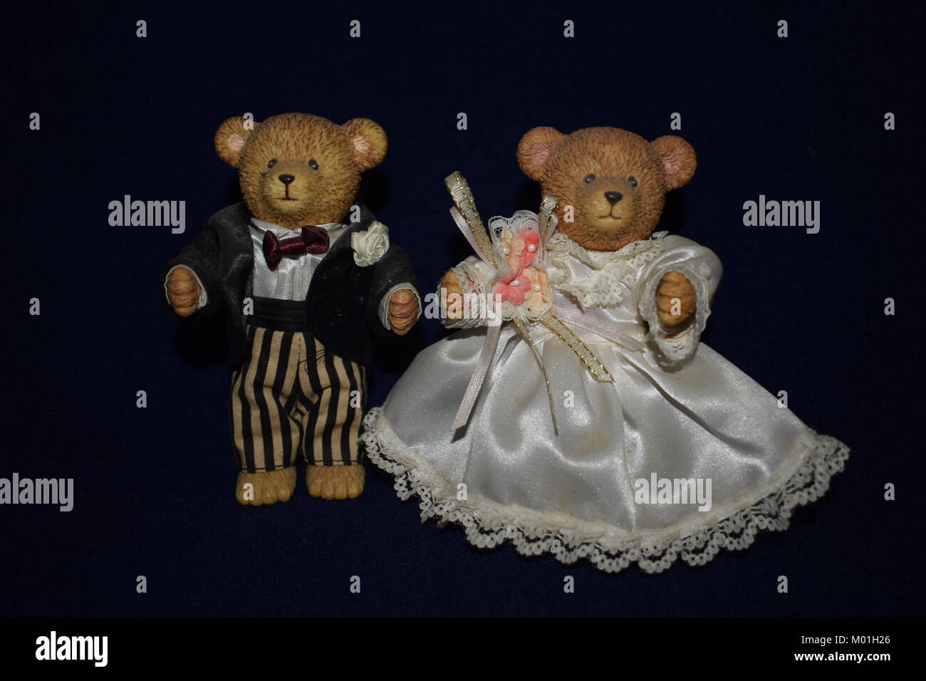 Teddybear statue marriage Stock Photo
