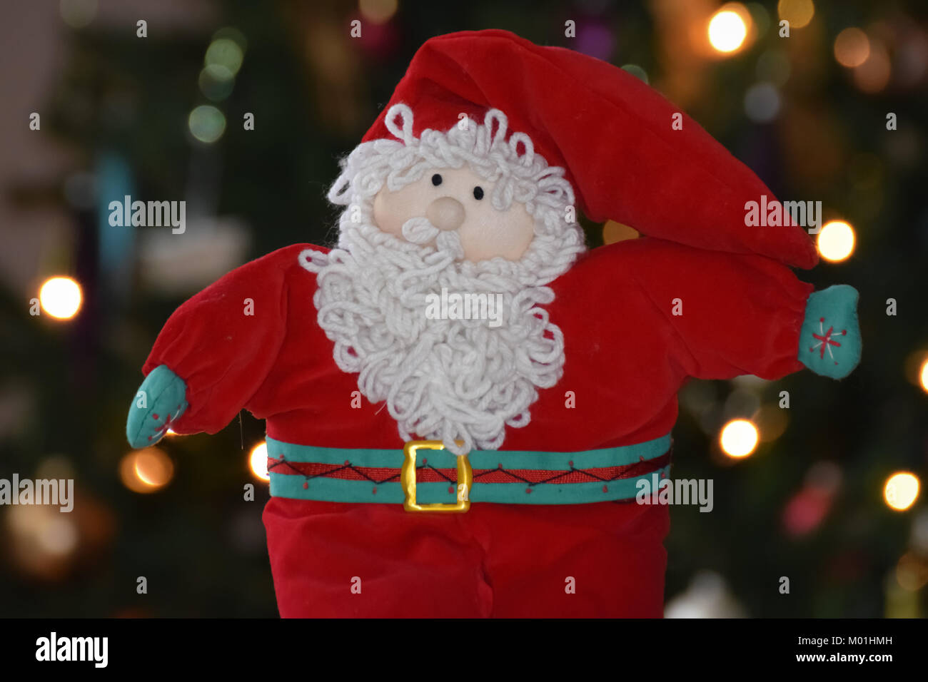 Santa christmas decoration with bokeh background Stock Photo