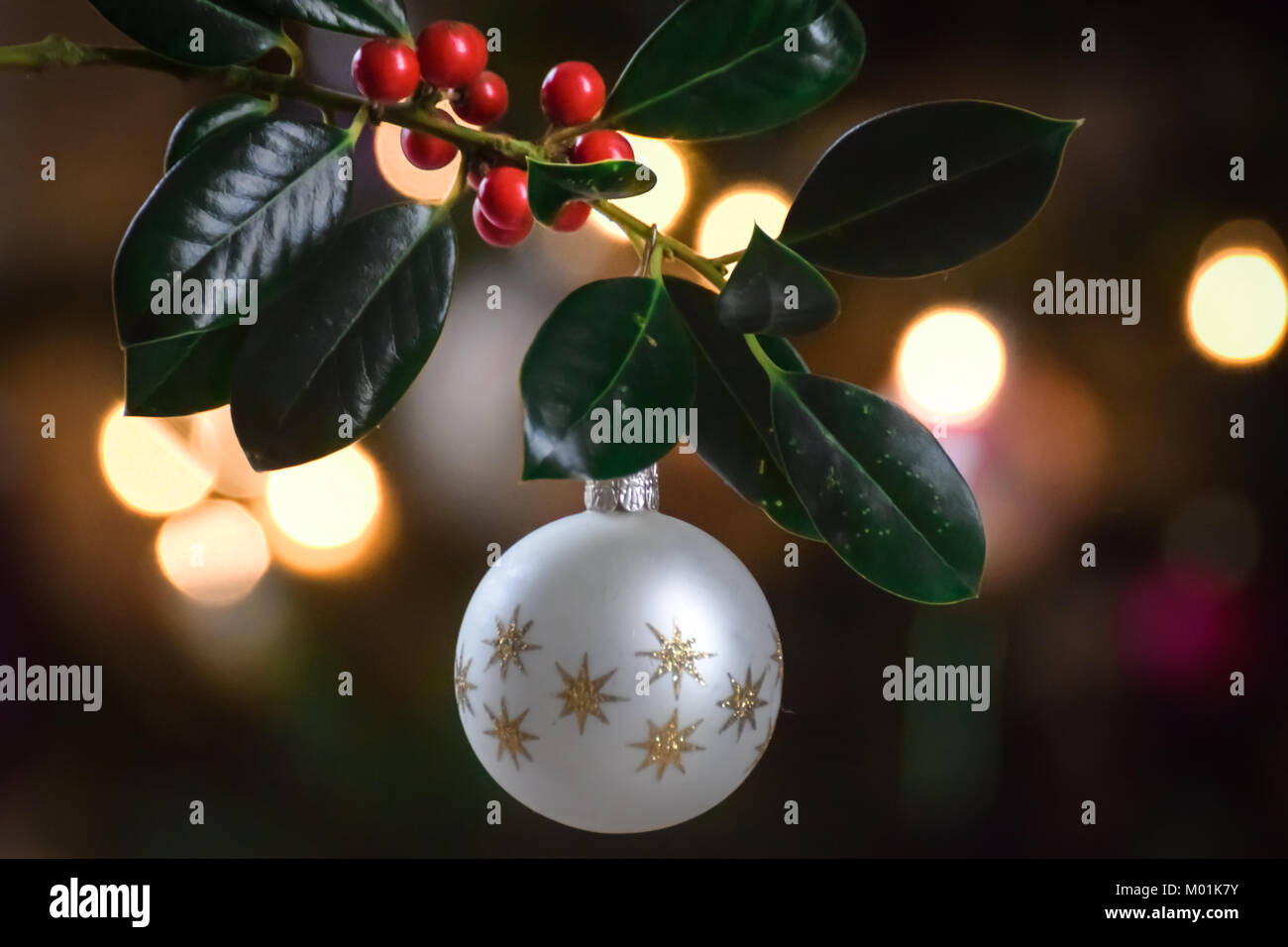 christmas tree glass ball decoration Stock Photo