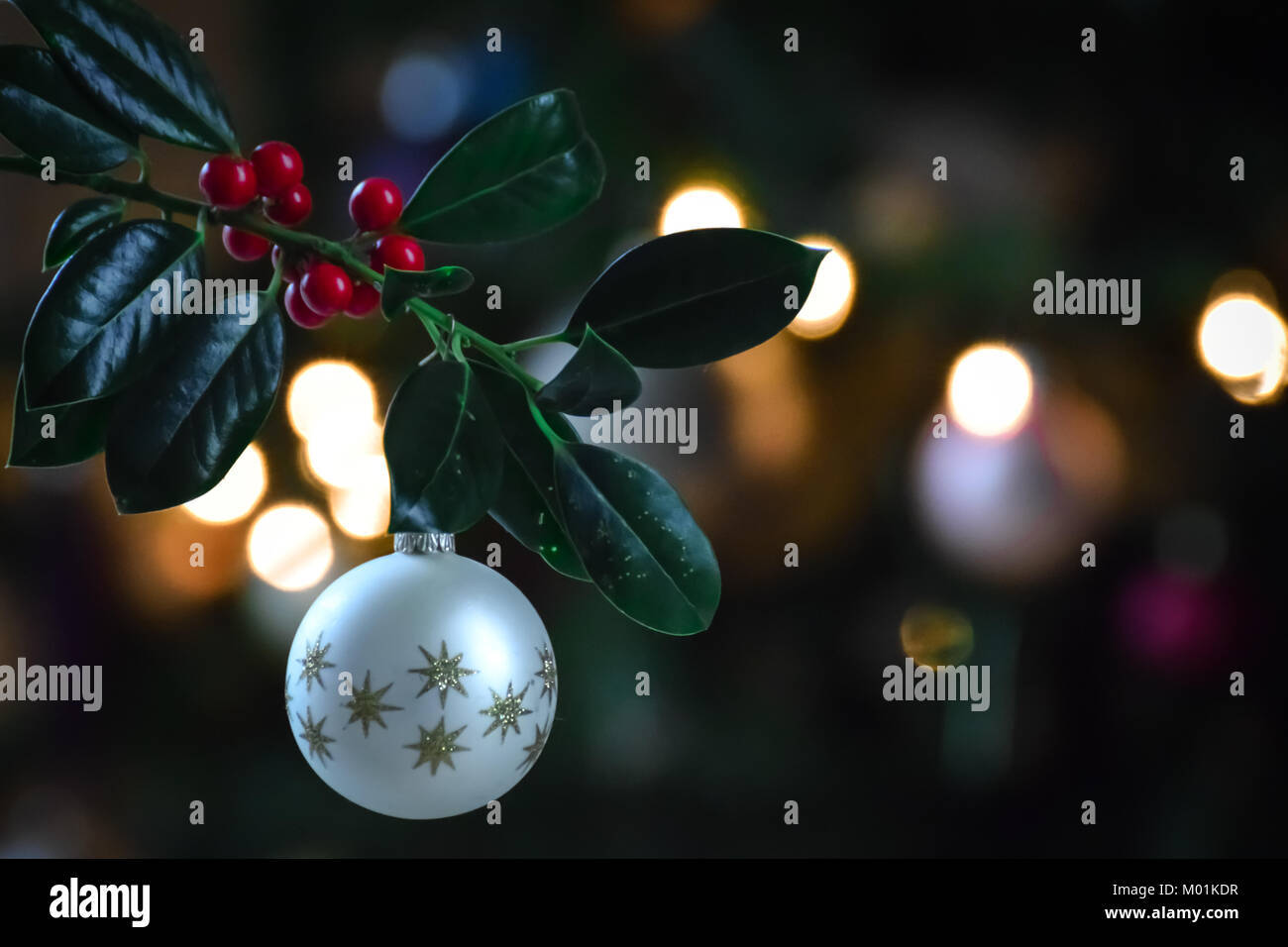 christmas tree glass ball decoration Stock Photo