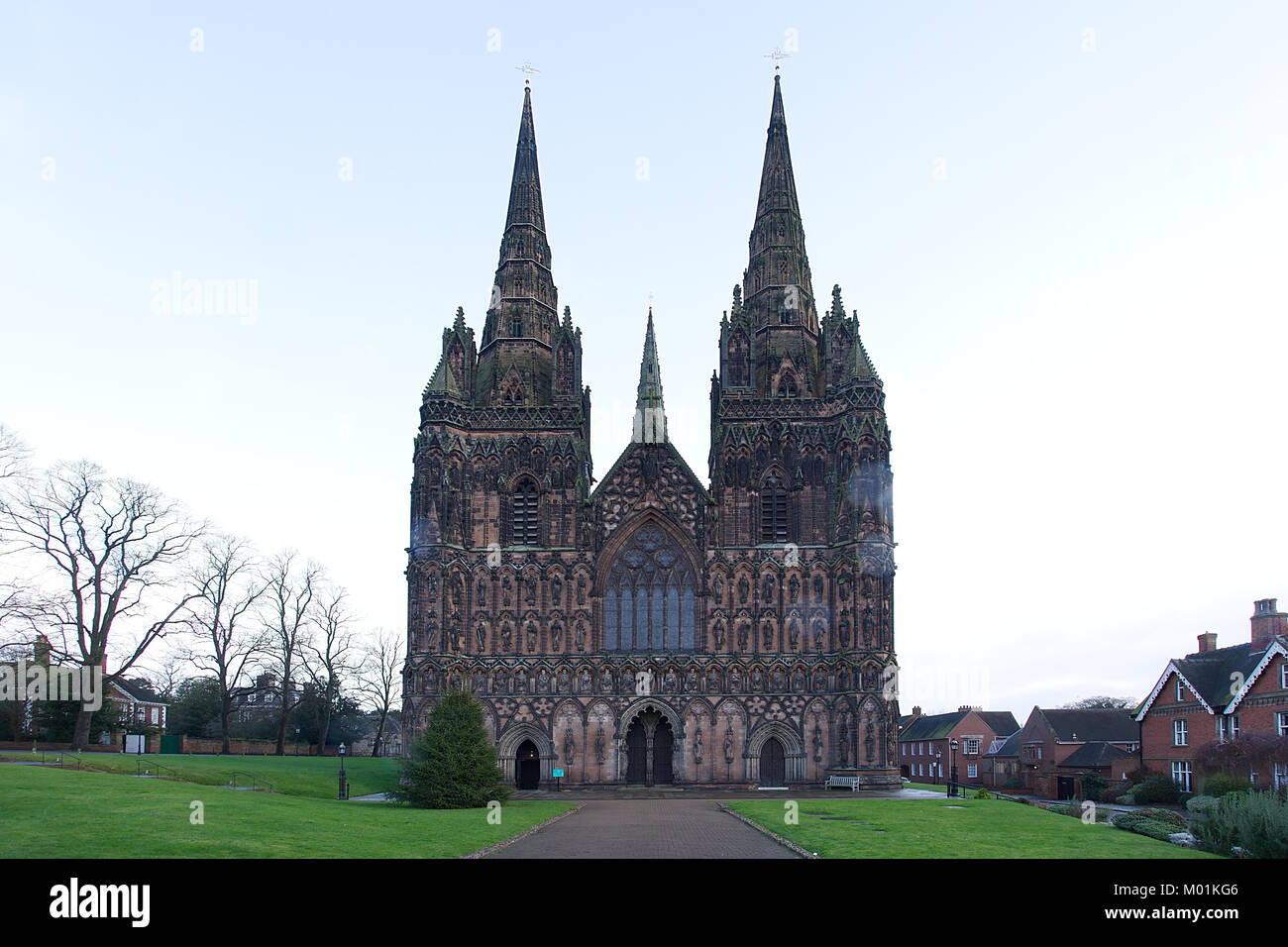 Lichfield Cathedral pearl of architecture,landmark of Staffordshire