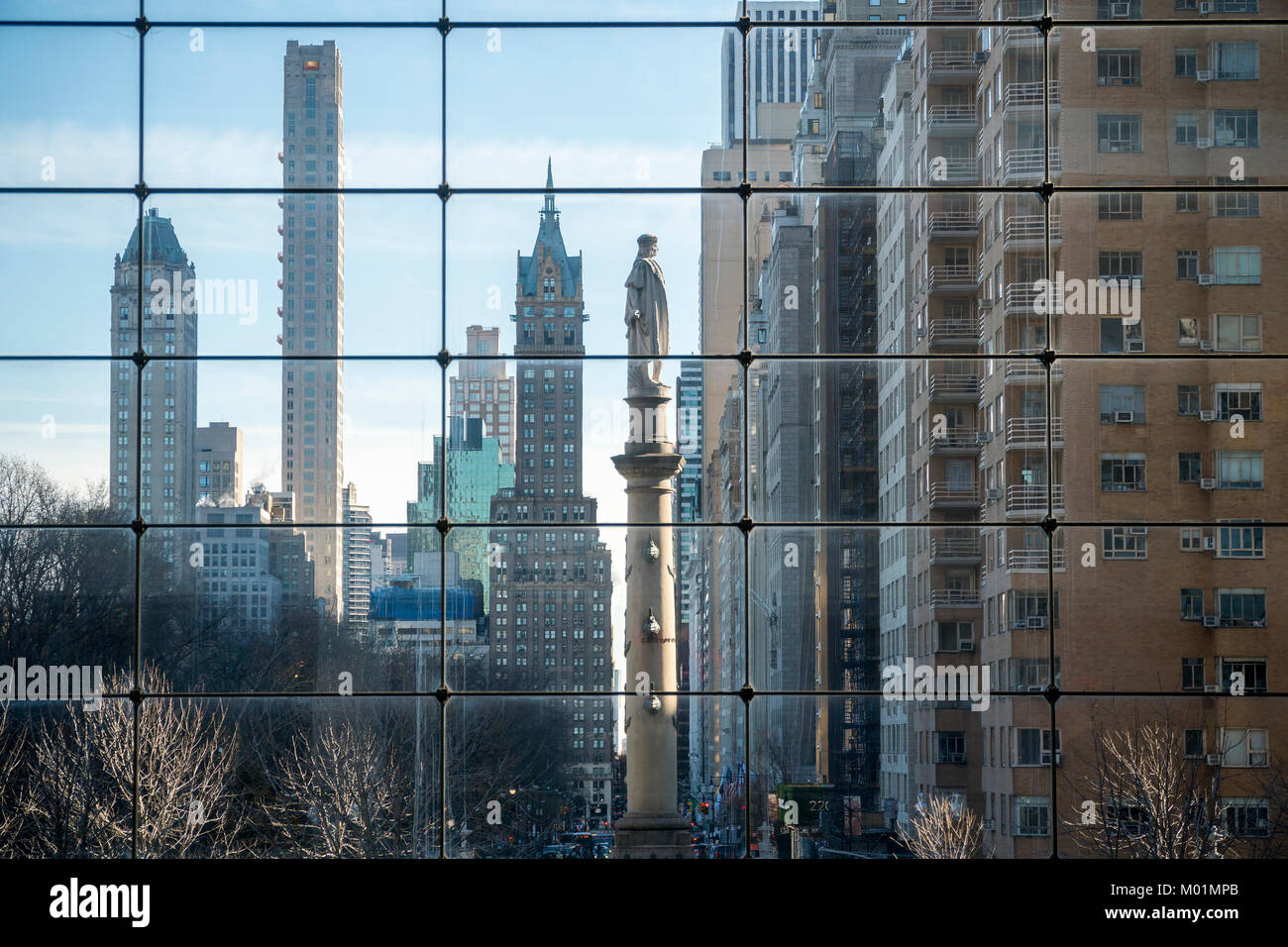 The statue of Christopher Columbus stands in Columbus Circle in New