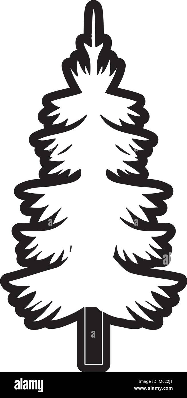 Mono Pattern Tree Monocromatic pine tree design Stock Vector Image & Art - Alamy