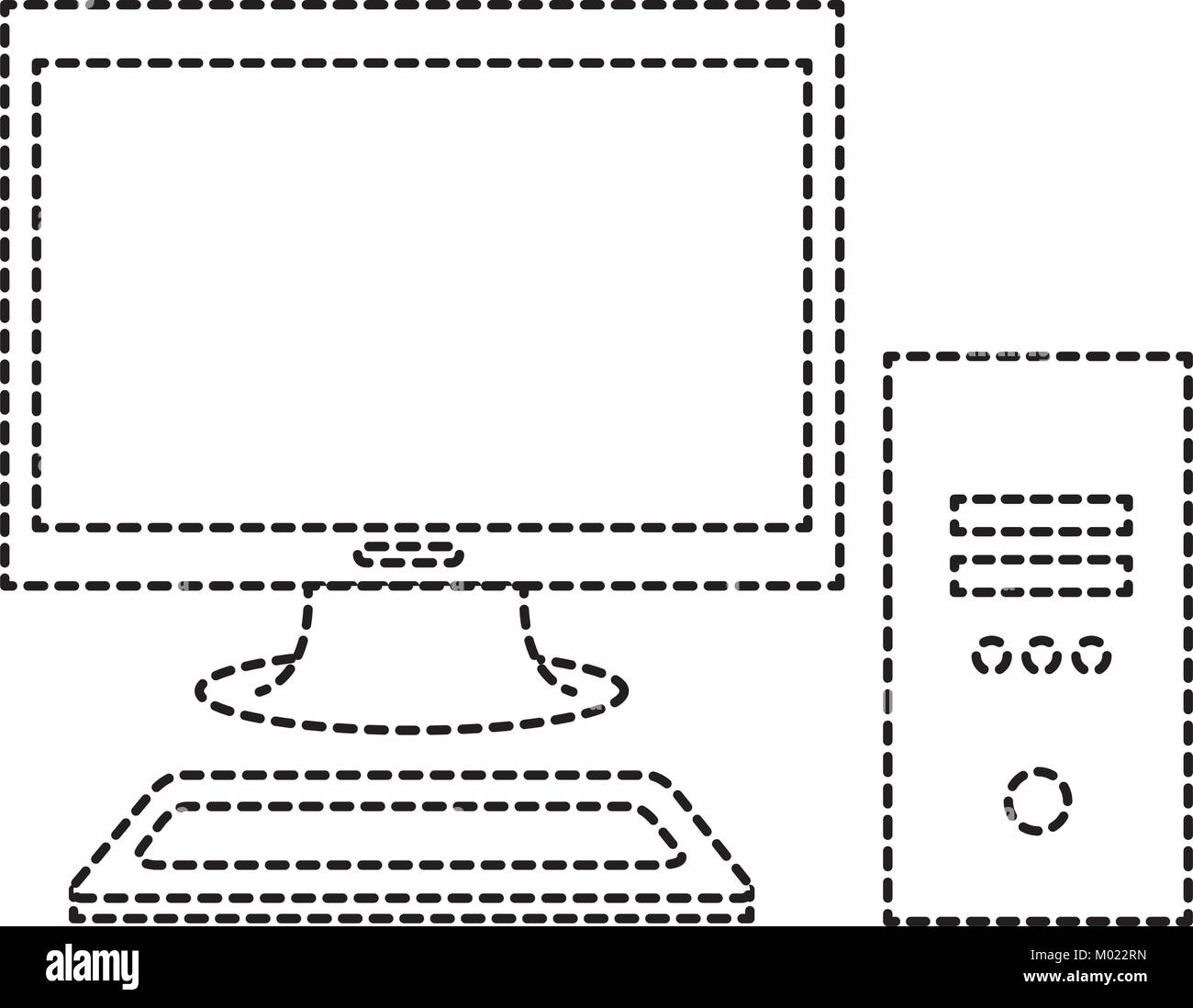 computer desktop isolated icon Stock Vector Image & Art - Alamy