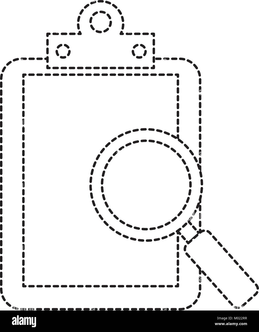 clipboard paper with magnifying glass Stock Vector Image & Art Alamy