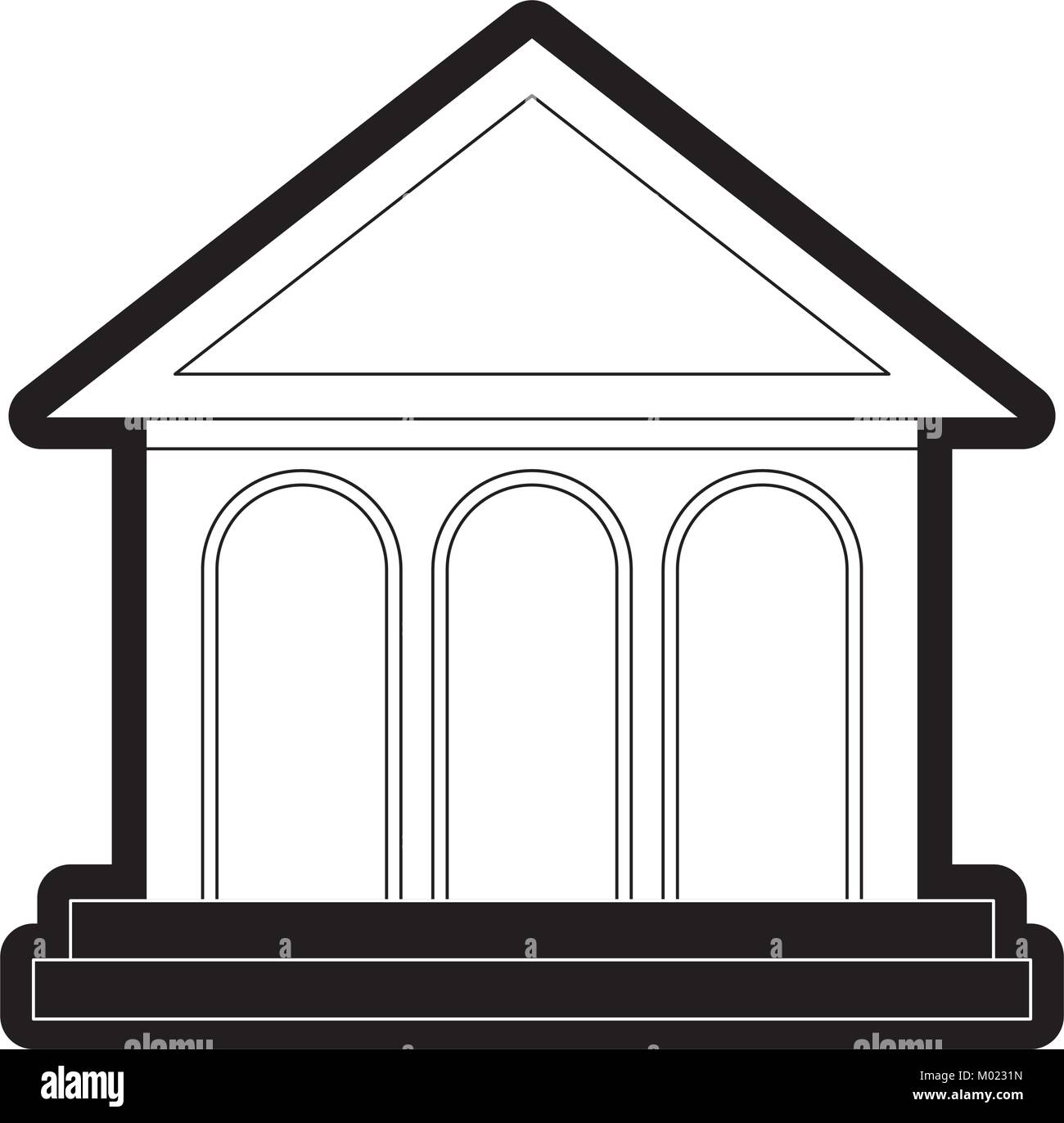 greek building design Stock Vector