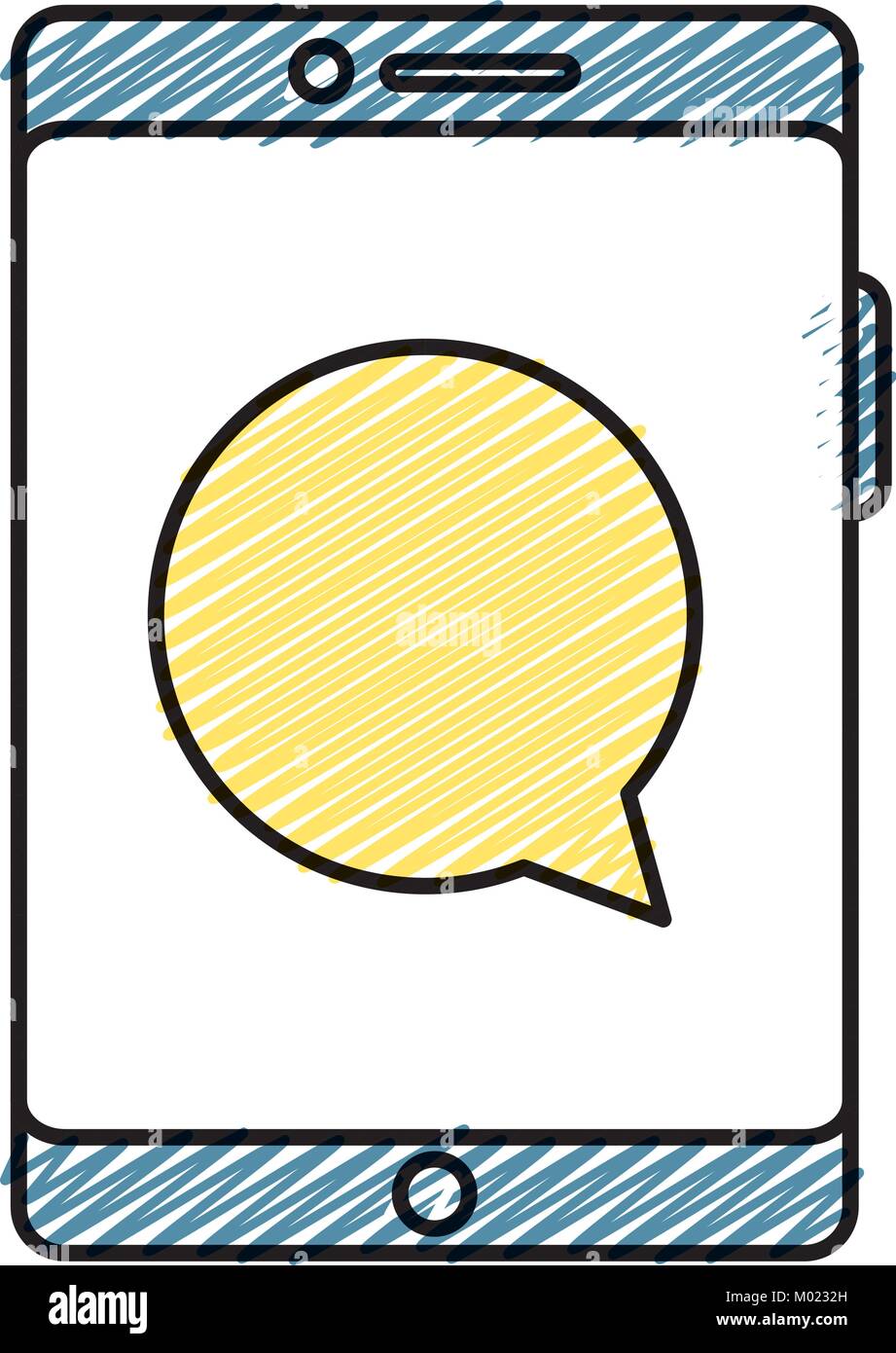 smartphone device with speech bubbles Stock Vector Image & Art - Alamy