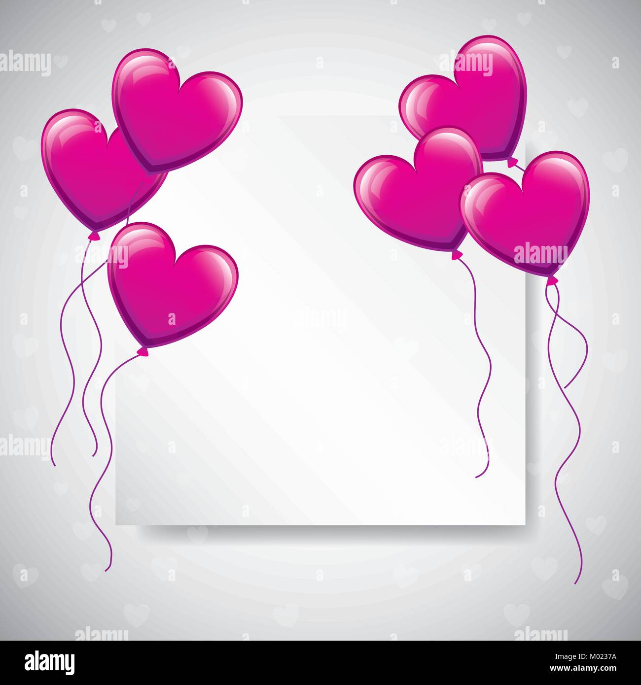 love balloons shaped heart flying tempalte design Stock Vector Image ...