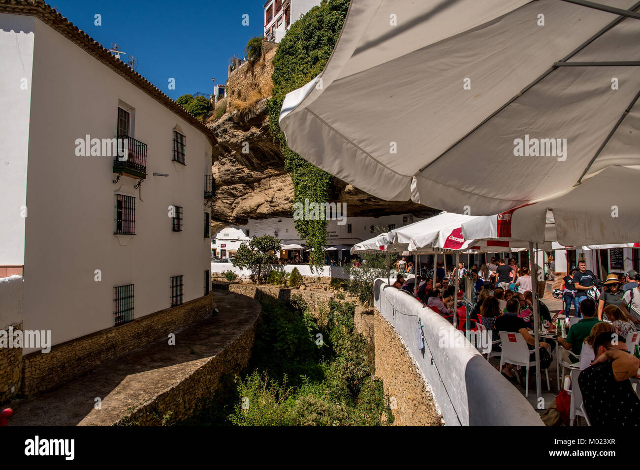 RONDA, ANDALUSIA / SPAIN - OCTOBER 08 2017: SMALL VILLAGE IN RONDA MOUNTAINS Stock Photo