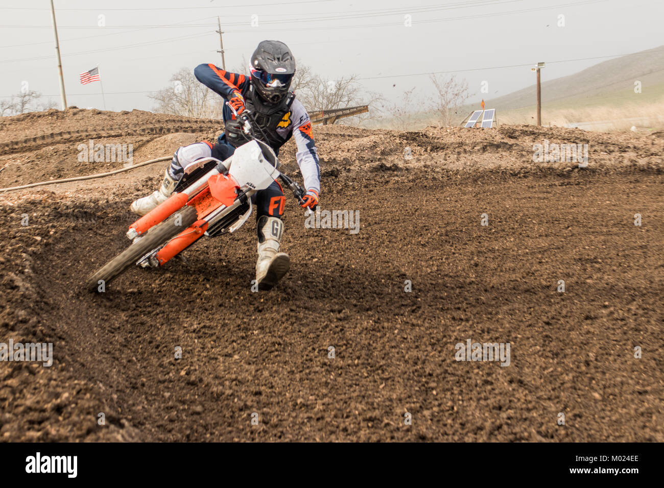 Dirt Bike Motocross Stock Photo